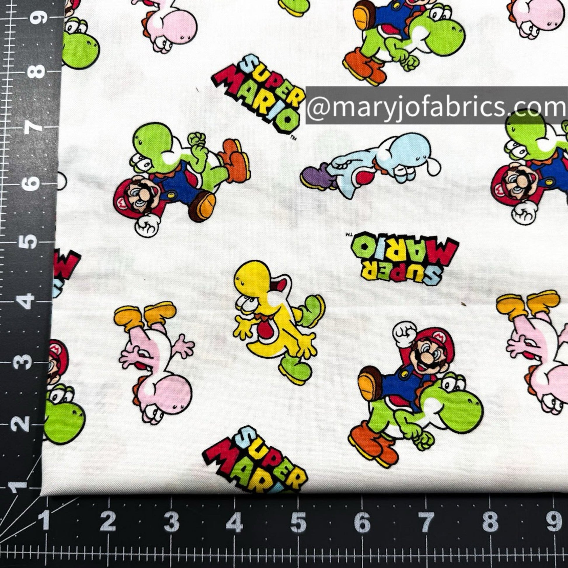 Super Mario Fabric 80194 Mario and Yoshi - Mary Jo Fabrics