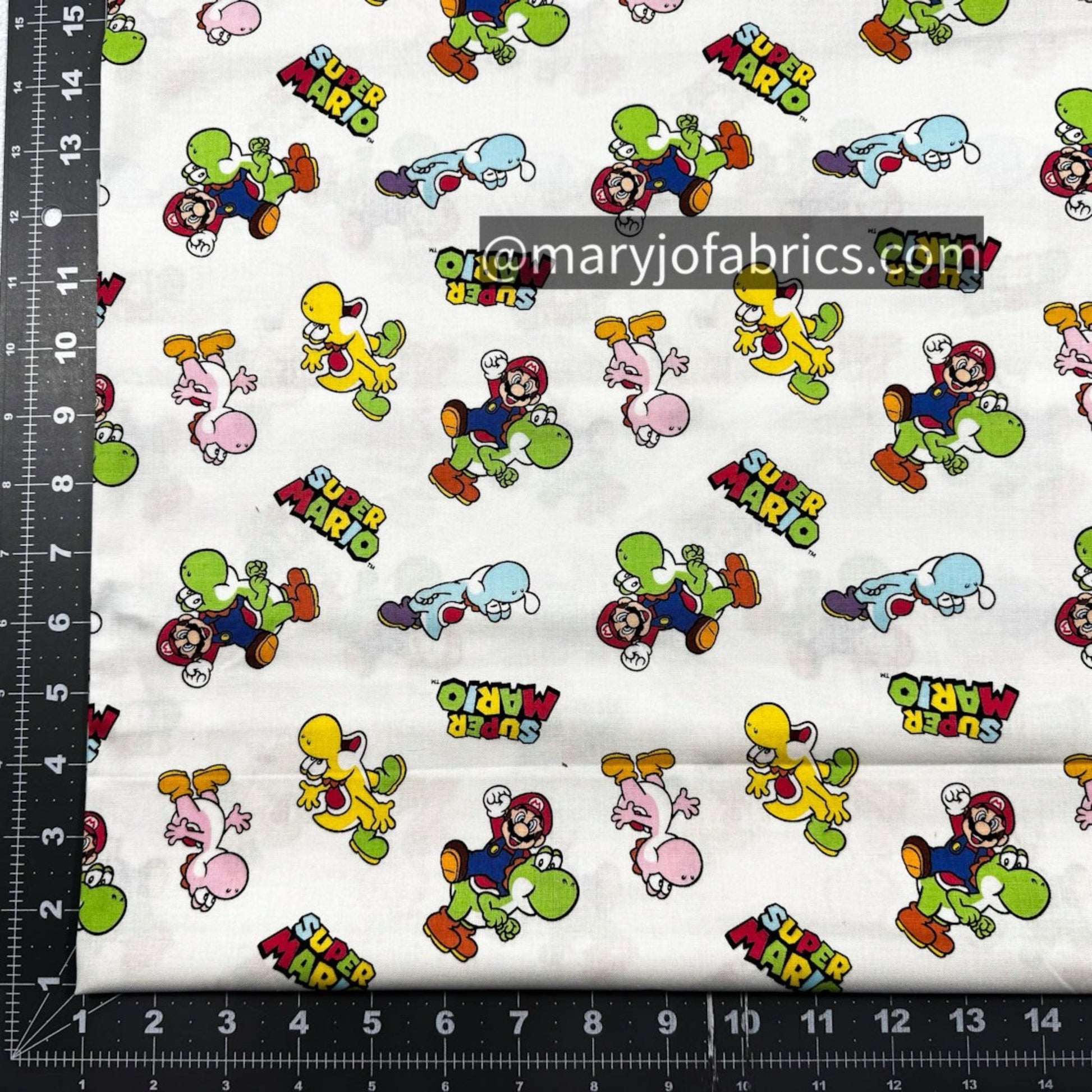 Super Mario Fabric 80194 Mario and Yoshi - Mary Jo Fabrics