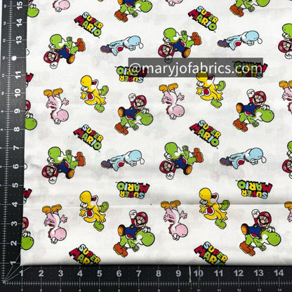 Super Mario Fabric 80194 Mario and Yoshi - Mary Jo Fabrics