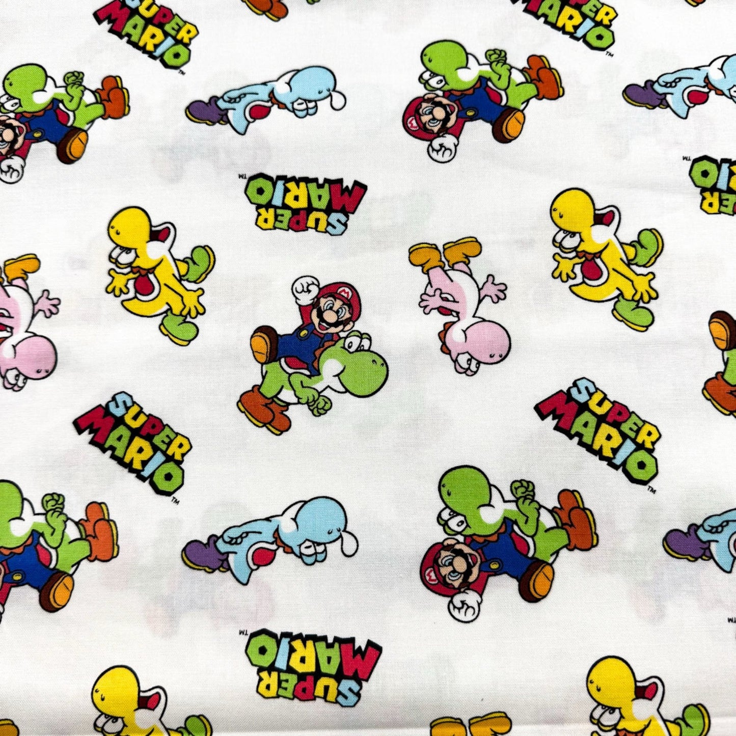 Super Mario Fabric 80194 Mario and Yoshi - Mary Jo Fabrics