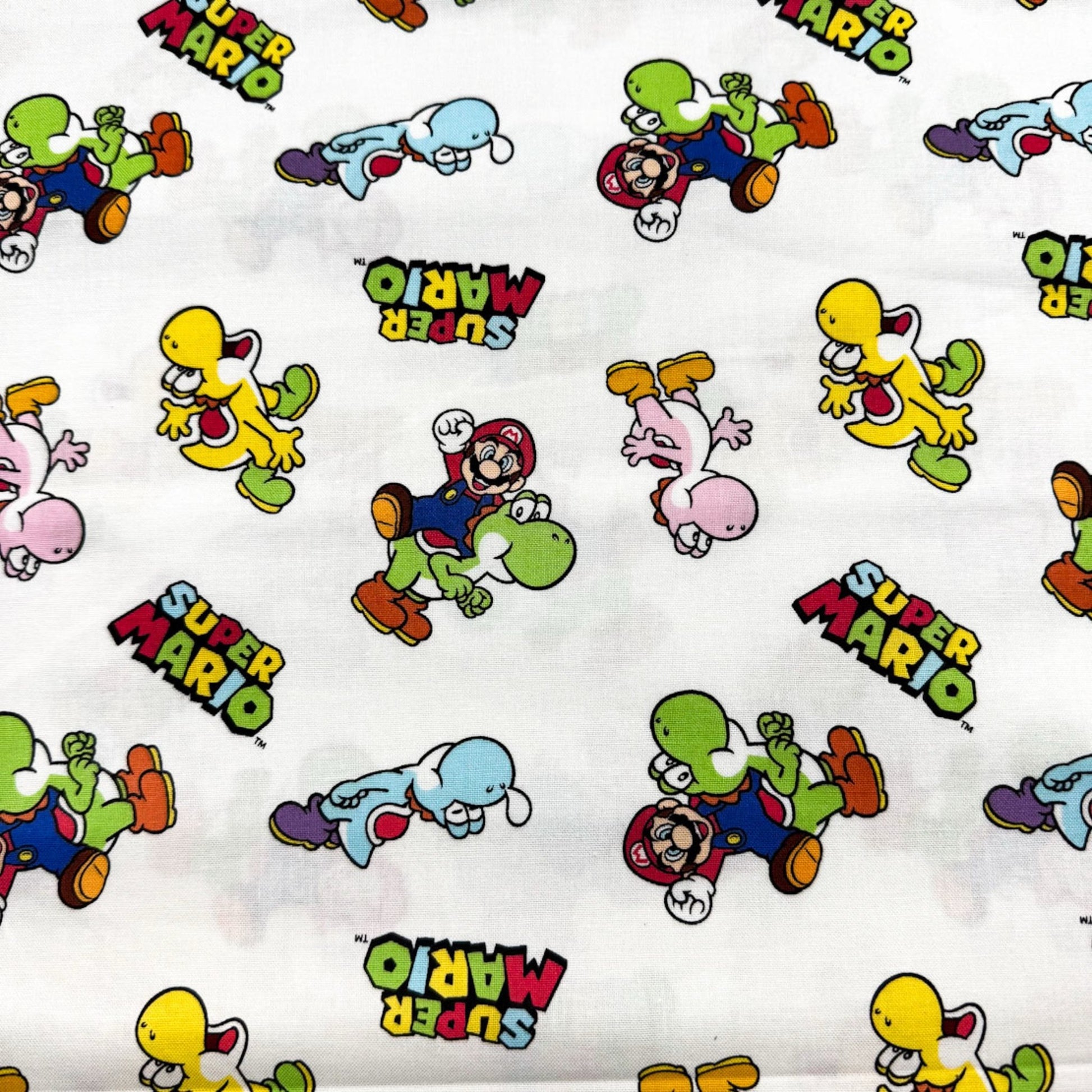 Super Mario Fabric 80194 Mario and Yoshi - Mary Jo Fabrics