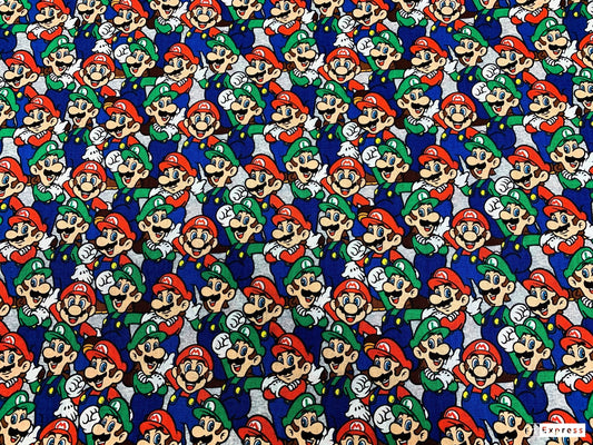 Super Mario fabric Mario Luigi game fabric - Mary Jo Fabrics