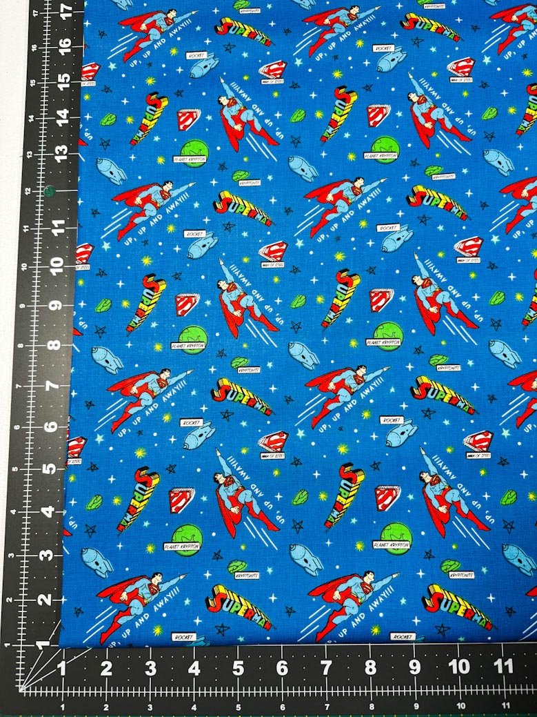 Superman fabric Man of Steel fabric - Mary Jo Fabrics