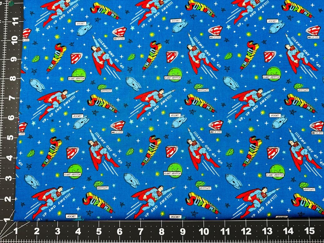 Superman fabric Man of Steel fabric - Mary Jo Fabrics