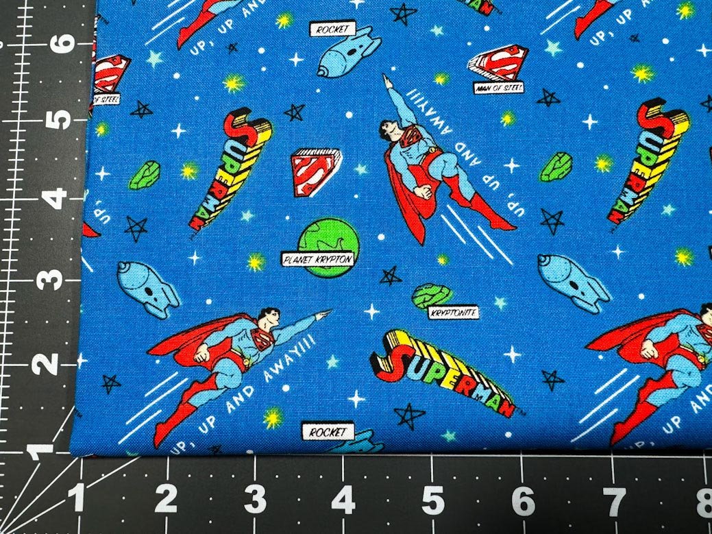 Superman fabric Man of Steel fabric - Mary Jo Fabrics