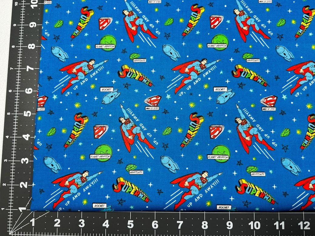 Superman fabric Man of Steel fabric - Mary Jo Fabrics