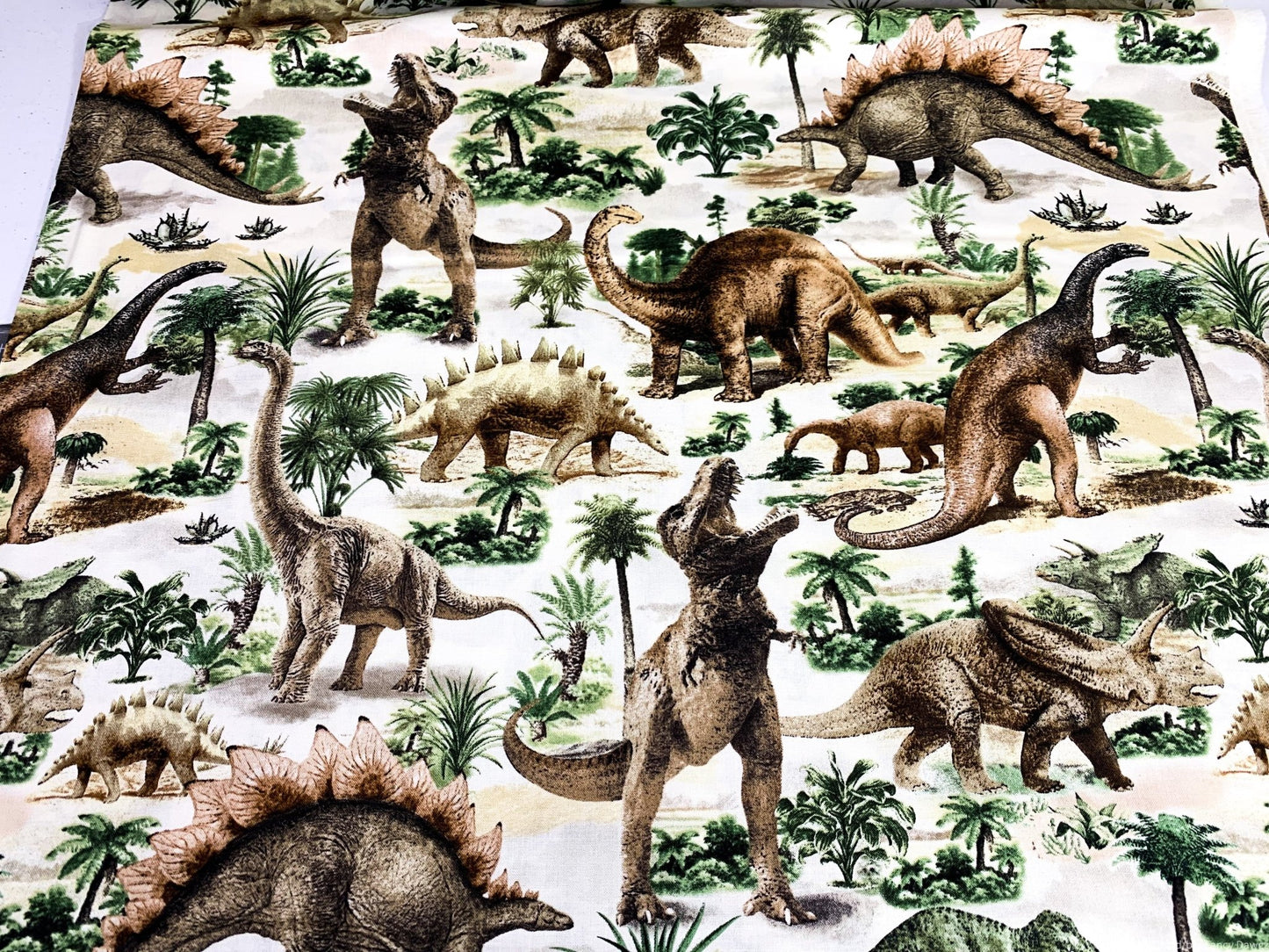 T Rex Dinosaur fabric C7816 Allover Dinosaurs - Mary Jo Fabrics