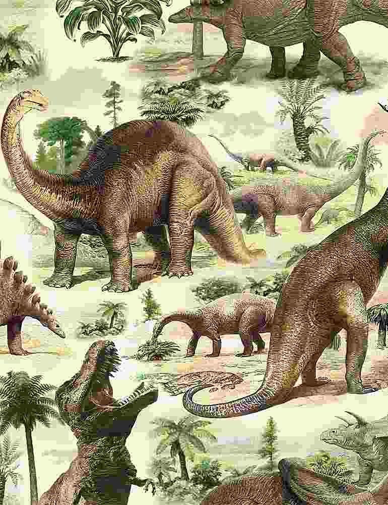 T Rex Dinosaur fabric C7816 Allover Dinosaurs - Mary Jo Fabrics