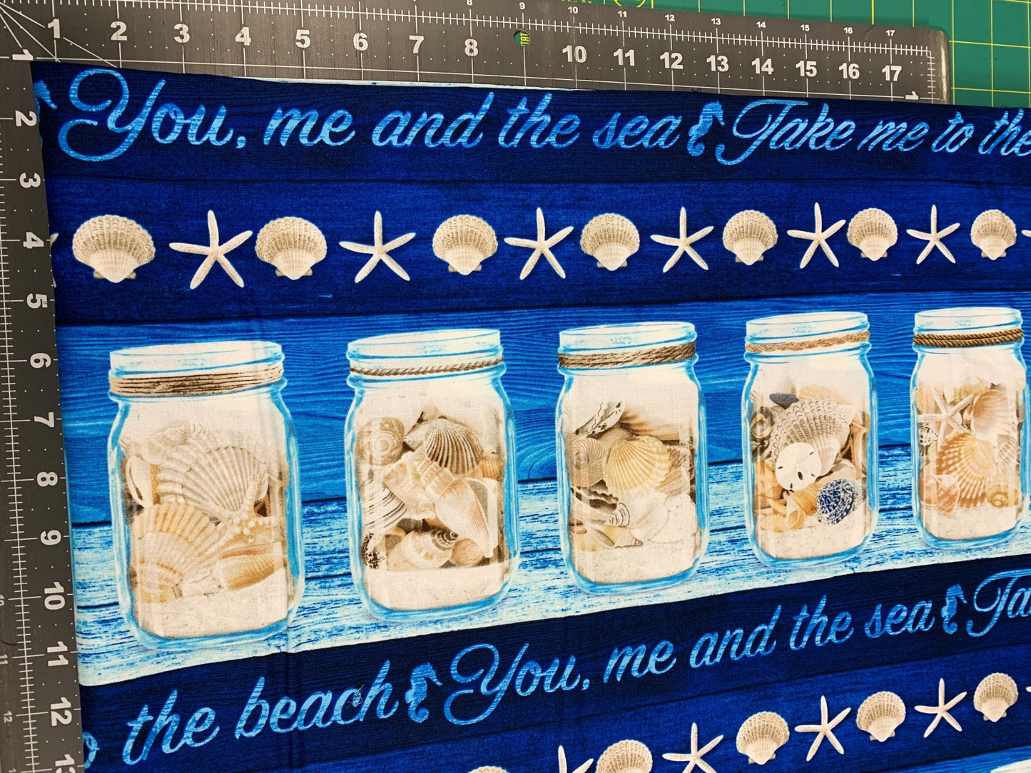 Take Me to the Beach fabric C6745 seashell fabric - Mary Jo Fabrics