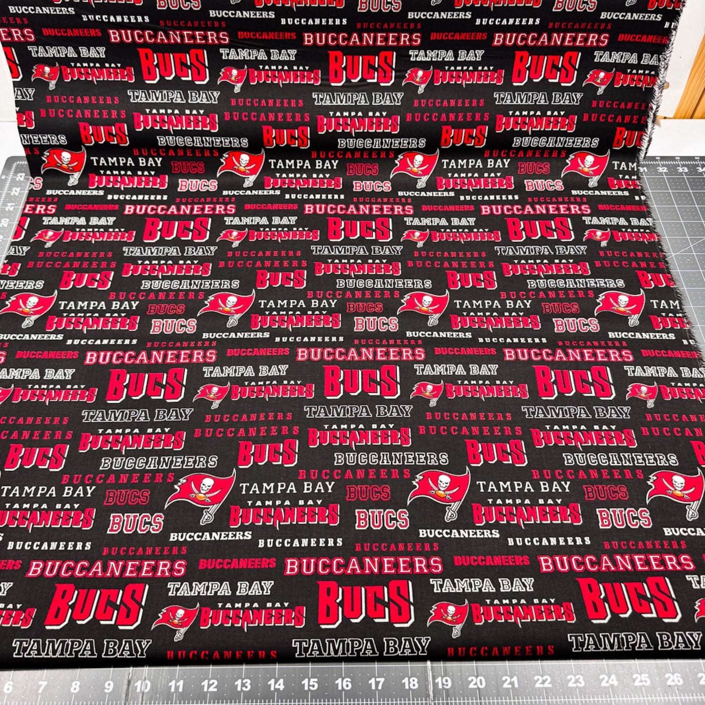Tampa Bay Buccaneers Fabric 70456D NFL Cotton Fabric - Mary Jo Fabrics