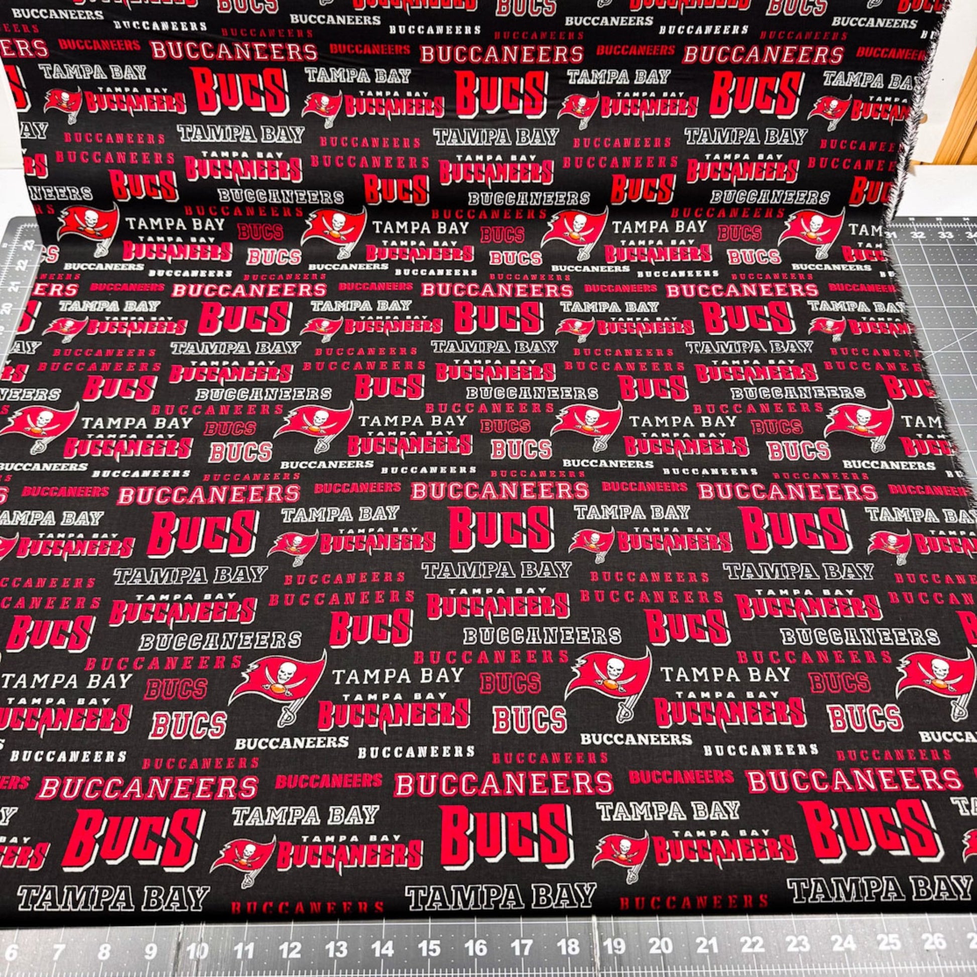Tampa Bay Buccaneers Fabric 70456D NFL Cotton Fabric - Mary Jo Fabrics
