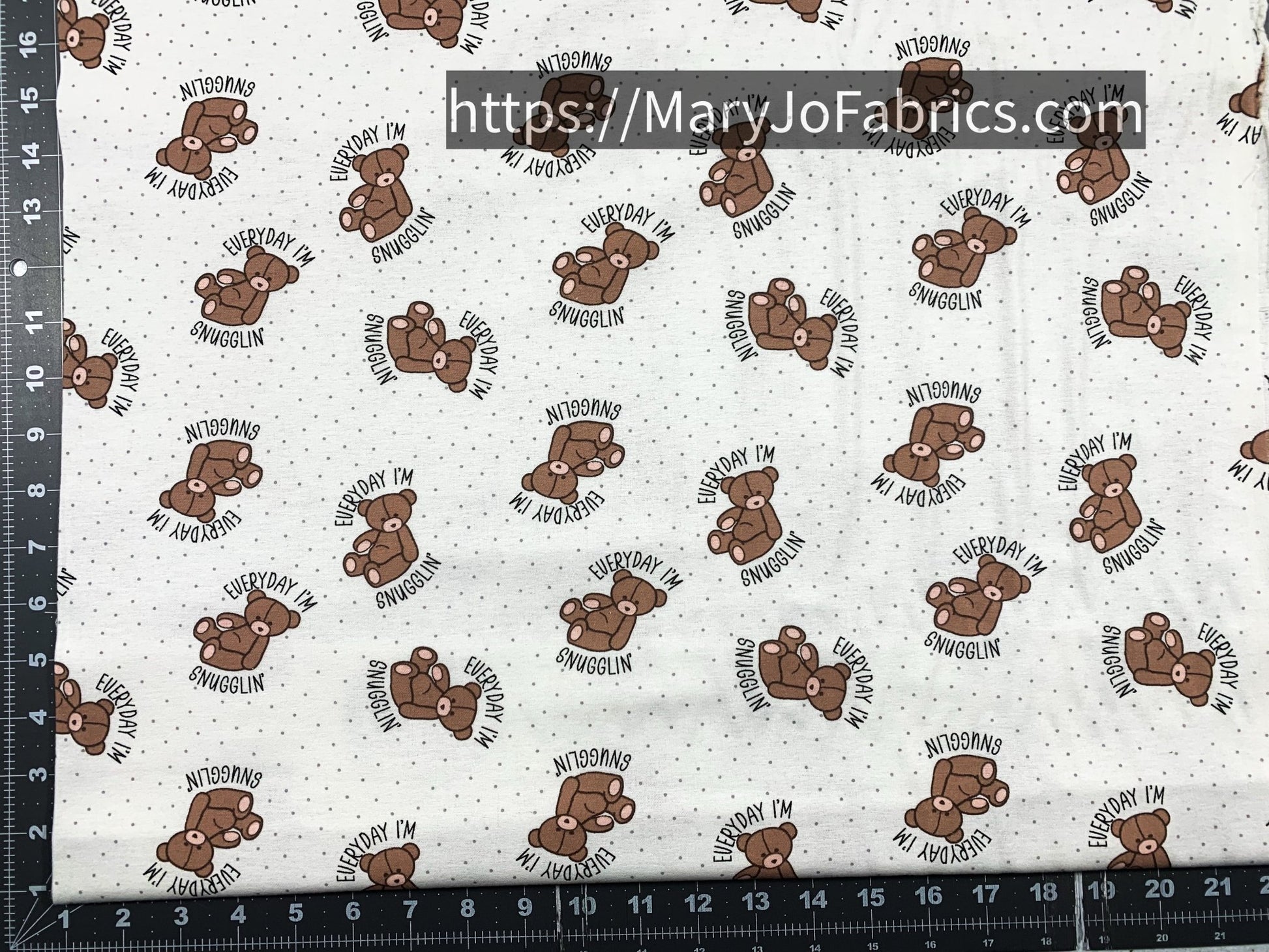 Teddy Bear FLANNEL 1974 - 7666 Nursery Flannel - Mary Jo Fabrics
