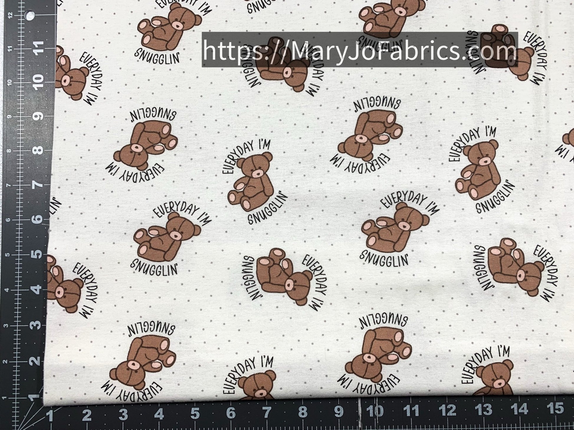 Teddy Bear FLANNEL 1974 - 7666 Nursery Flannel - Mary Jo Fabrics