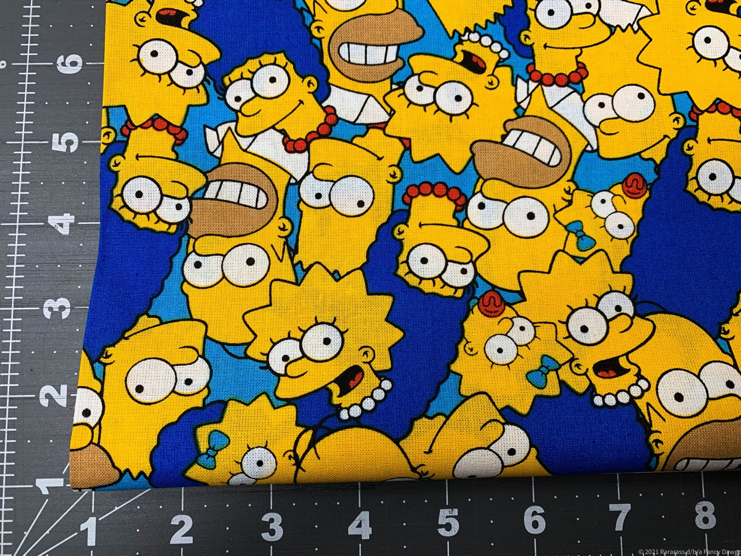 The Simpsons fabric 74550 Y Bart Simpson Head Toss - Mary Jo Fabrics