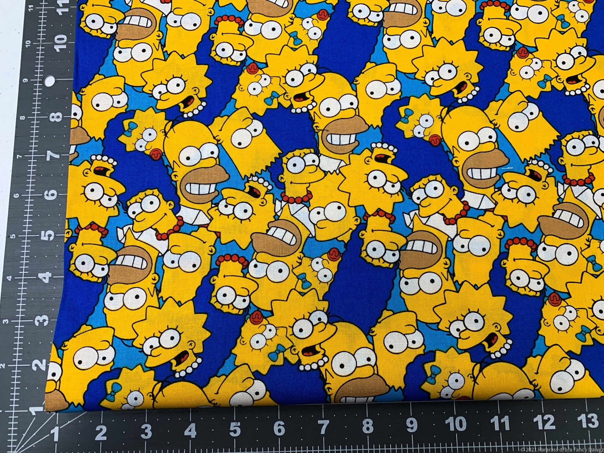 The Simpsons fabric 74550 Y Bart Simpson Head Toss - Mary Jo Fabrics