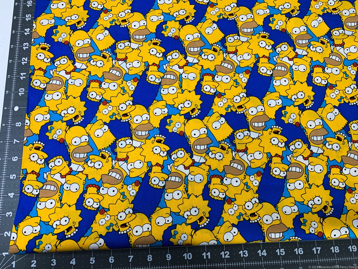 The Simpsons fabric 74550 Y Bart Simpson Head Toss - Mary Jo Fabrics