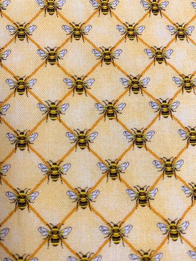 Tiny Gold Bee fabric CD1358 Honeycomb fabric - Mary Jo Fabrics