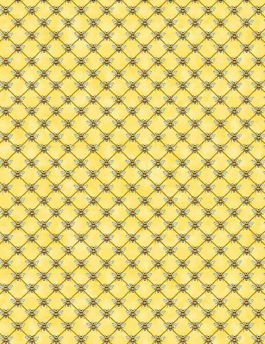 Tiny Gold Bee fabric CD1358 Honeycomb fabric - Mary Jo Fabrics