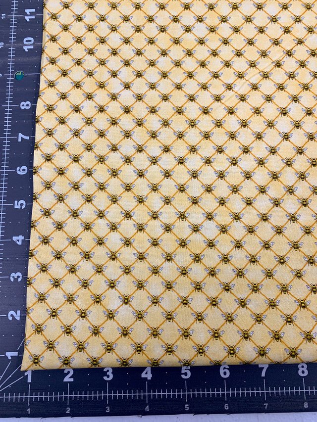 Tiny Gold Bee fabric CD1358 Honeycomb fabric - Mary Jo Fabrics