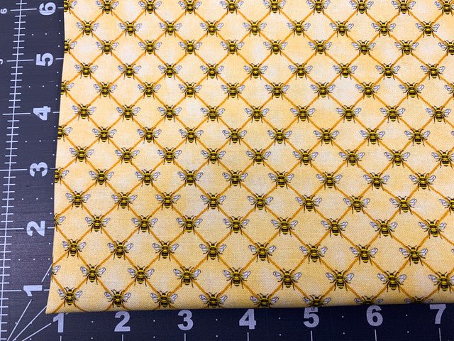 Tiny Gold Bee fabric CD1358 Honeycomb fabric - Mary Jo Fabrics