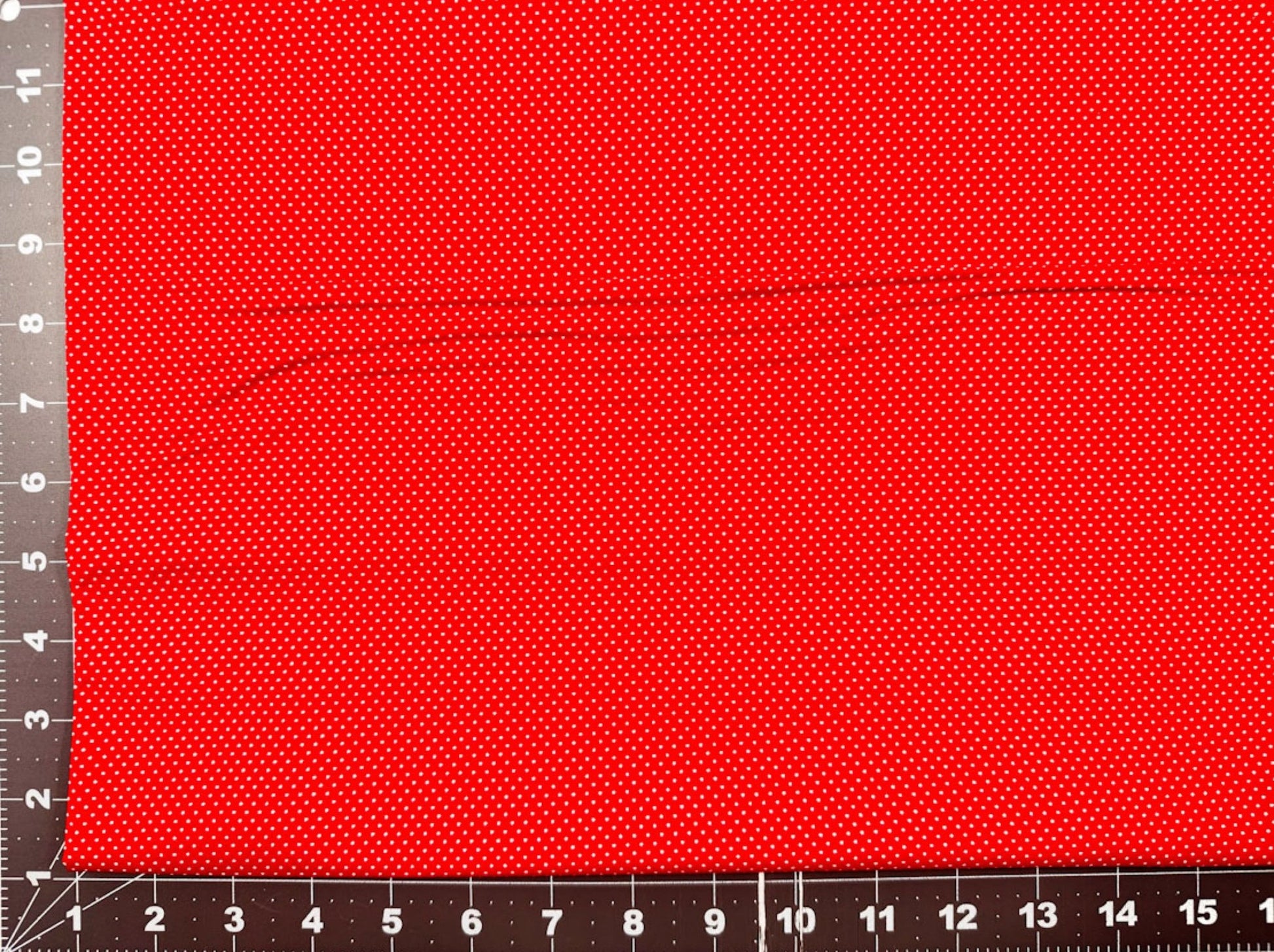 Tiny White Polka Dots Cotton fabric 1948 Lipstick Red - Mary Jo Fabrics