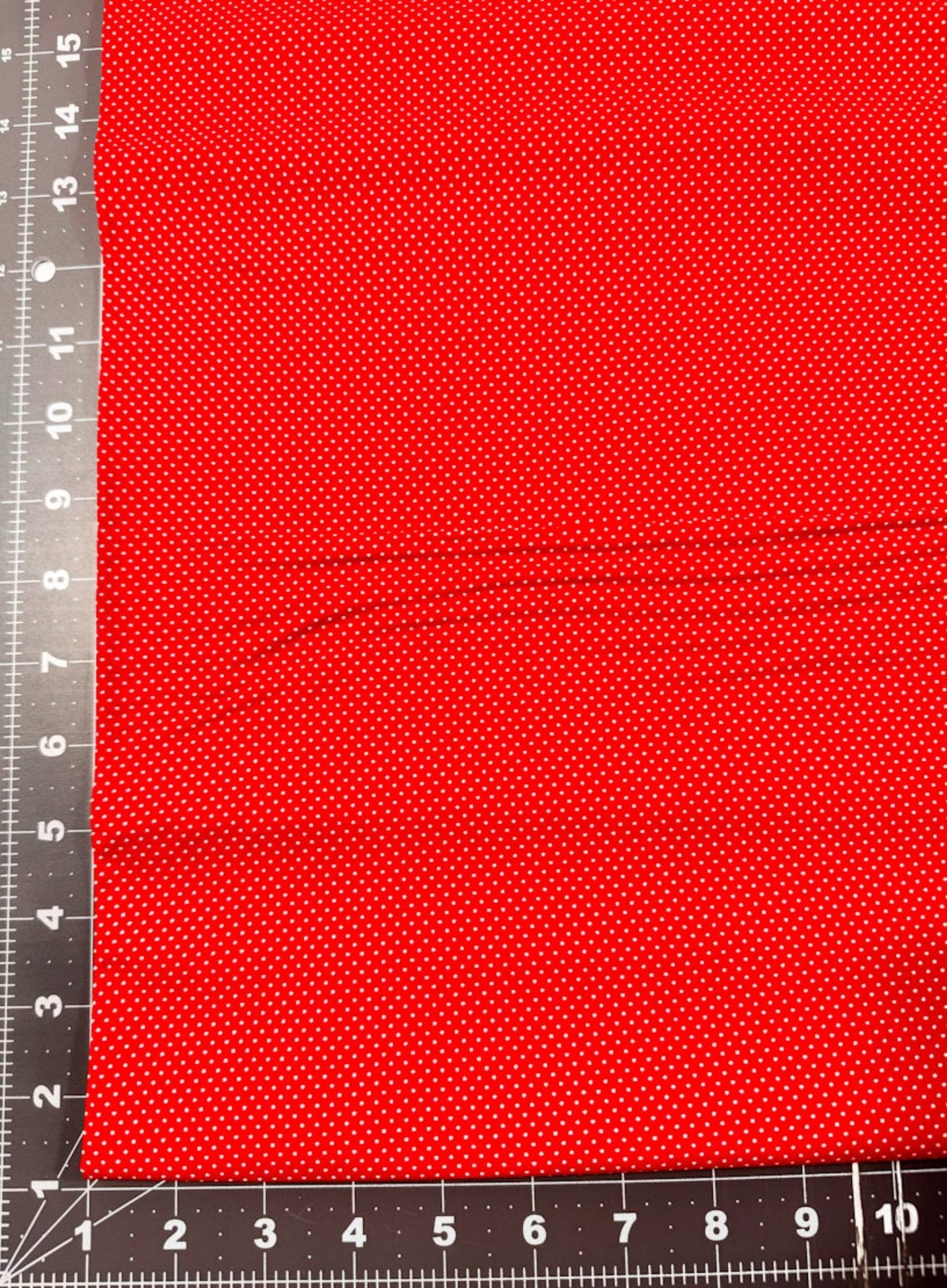Tiny White Polka Dots Cotton fabric 1948 Lipstick Red - Mary Jo Fabrics