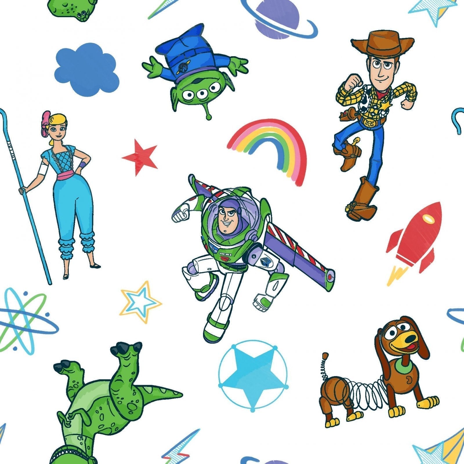 Toy Story fabric 75287 Disney fabric Woody Buzz Lightyear - Mary Jo Fabrics