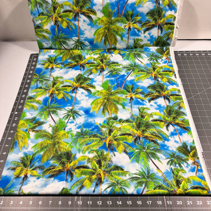Tropical Escape Palm Tree Fabric 12899 Paradise Cotton Fabric - Mary Jo Fabrics
