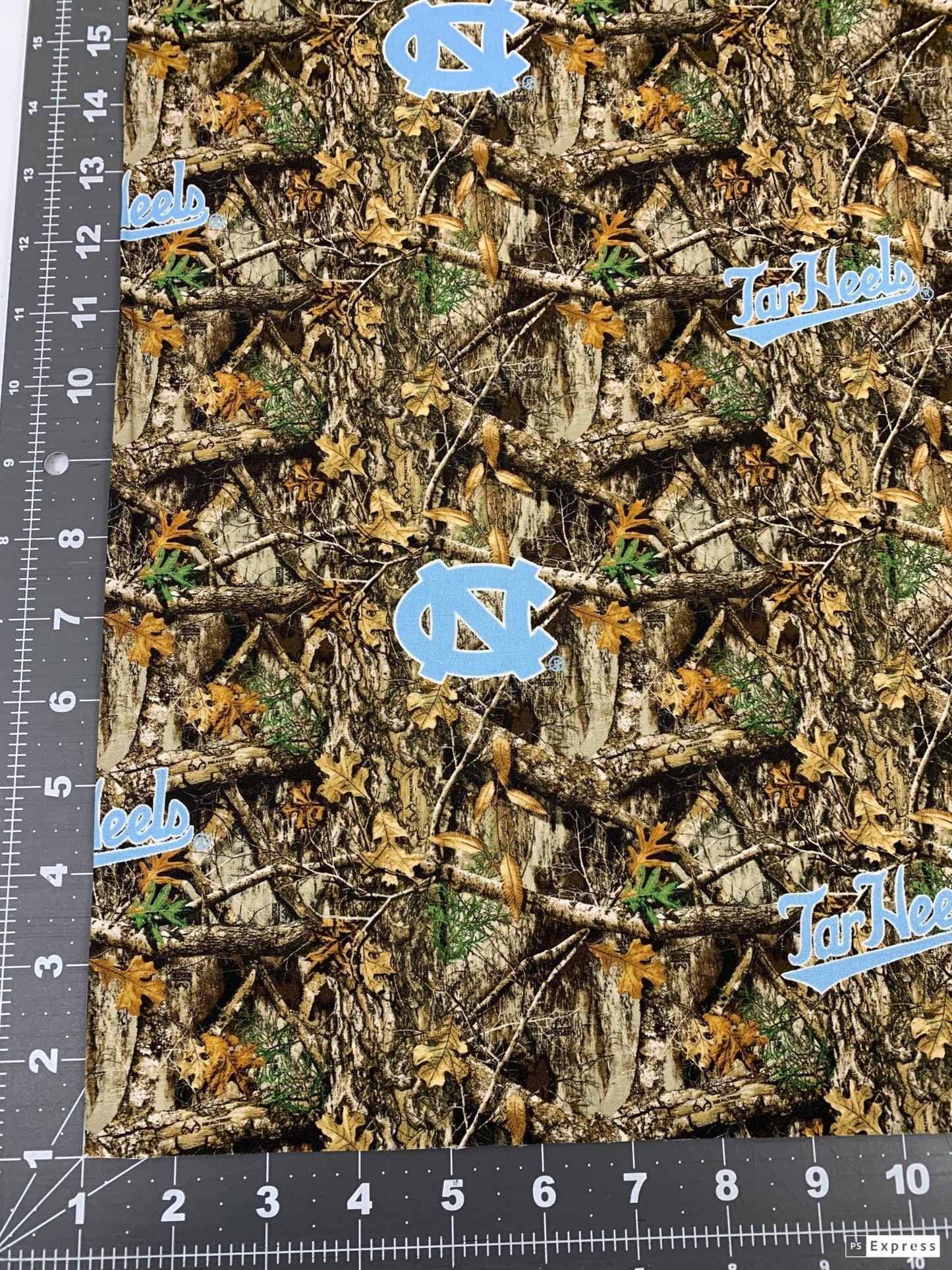 UNC Tarheel Camo fabric UNC Cotton fabric camouflage - Mary Jo Fabrics