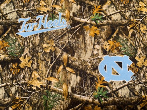 UNC Tarheel Camo fabric UNC Cotton fabric camouflage - Mary Jo Fabrics