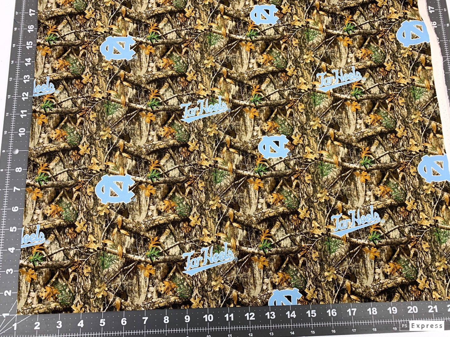 UNC Tarheel Camo fabric UNC Cotton fabric camouflage - Mary Jo Fabrics