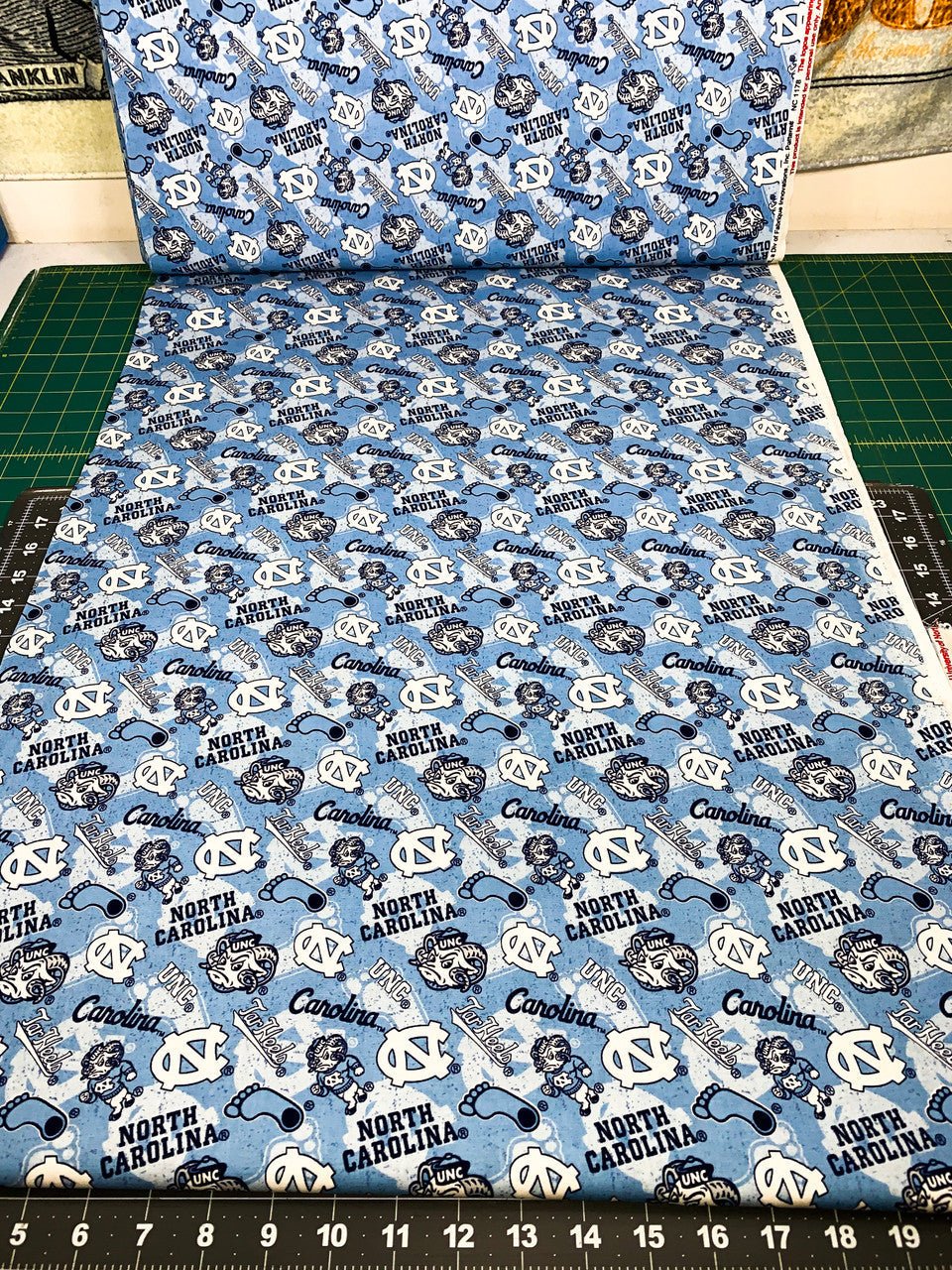 UNC Tarheel fabric NC1178 Ramses UNC fabric North Carolina - Mary Jo Fabrics