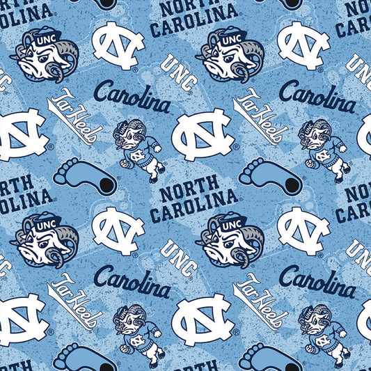 UNC Tarheel fabric NC1178 Ramses UNC fabric North Carolina - Mary Jo Fabrics