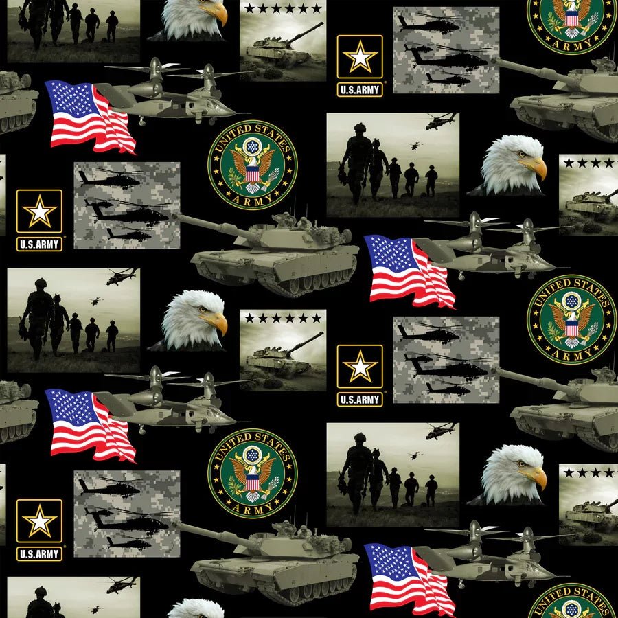 US Army fabric 021A Military Army Cotton Fabric 44in - Mary Jo Fabrics