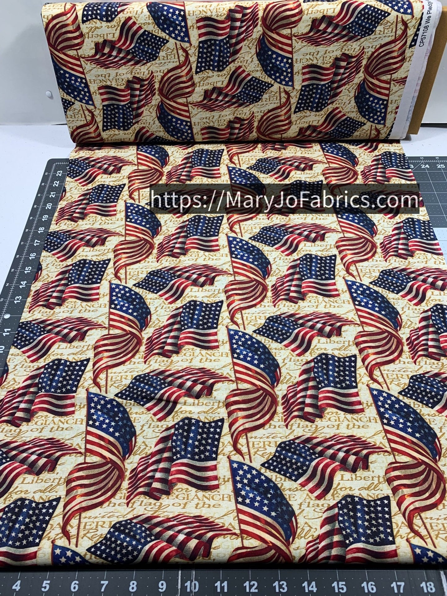 USA Flag Fabric CP57108 Patriotic Cotton Fabric - Mary Jo Fabrics