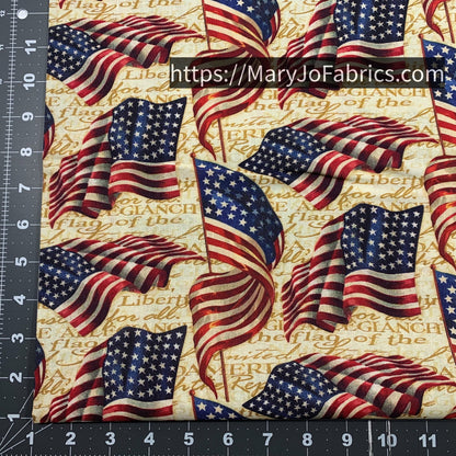 USA Flag Fabric CP57108 Patriotic Cotton Fabric - Mary Jo Fabrics