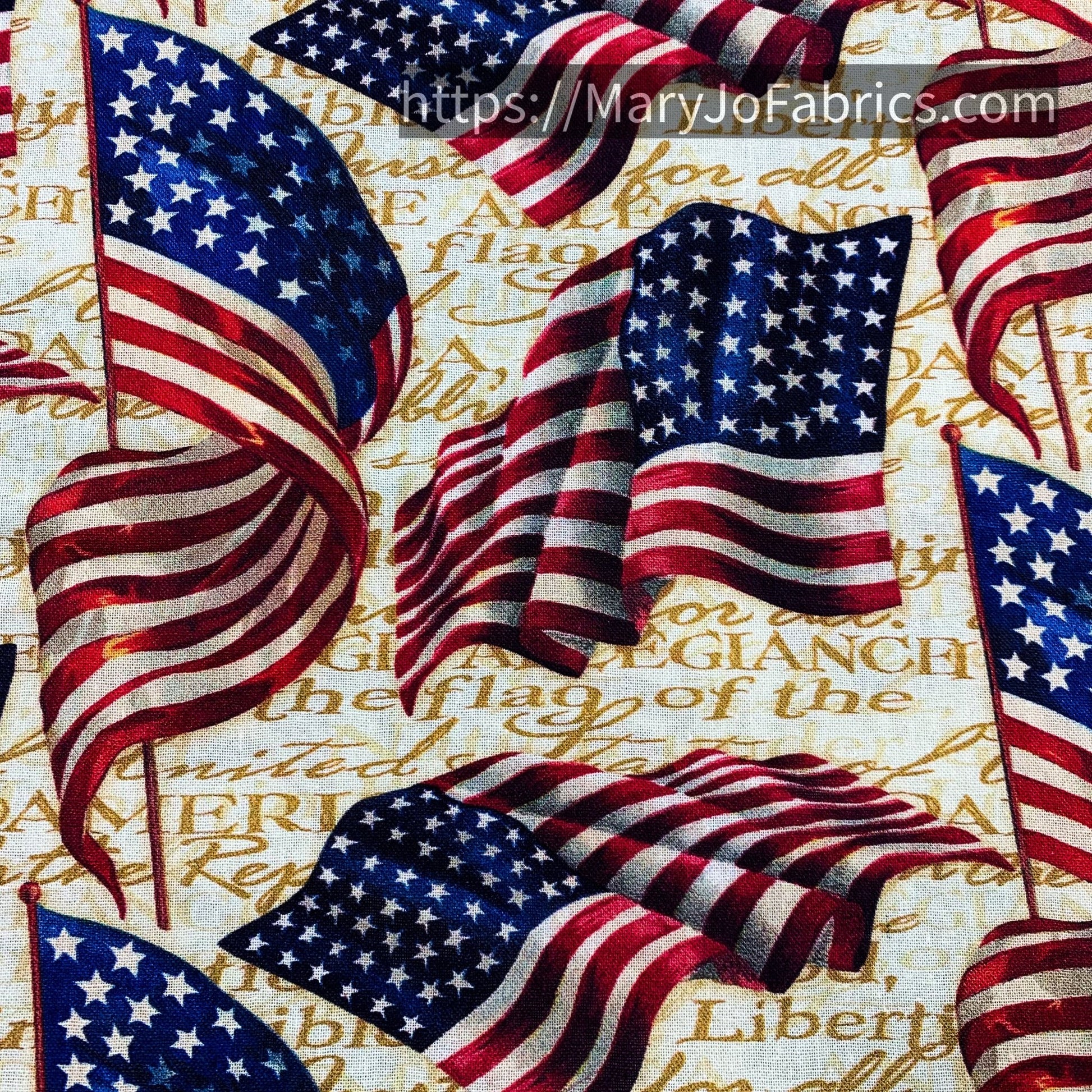 USA Flag Fabric CP57108 Patriotic Cotton Fabric - Mary Jo Fabrics