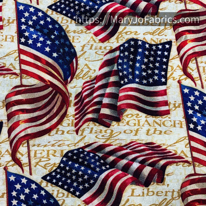 USA Flag Fabric CP57108 Patriotic Cotton Fabric - Mary Jo Fabrics