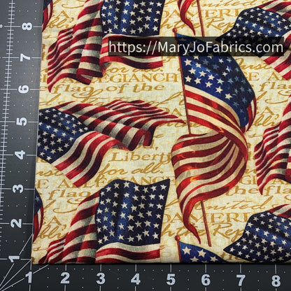 USA Flag Fabric CP57108 Patriotic Cotton Fabric - Mary Jo Fabrics