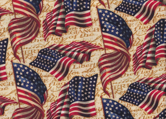 USA Flag Fabric CP57108 Patriotic Cotton Fabric - Mary Jo Fabrics