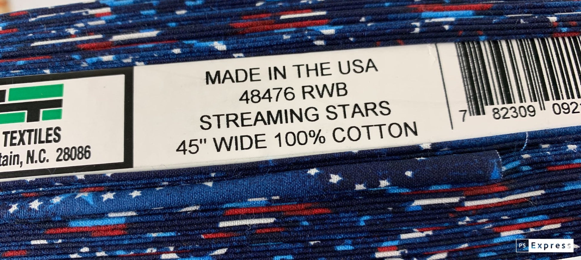 USA Streaming Stars fabric 48476 Patriotic cotton fabric - Mary Jo Fabrics