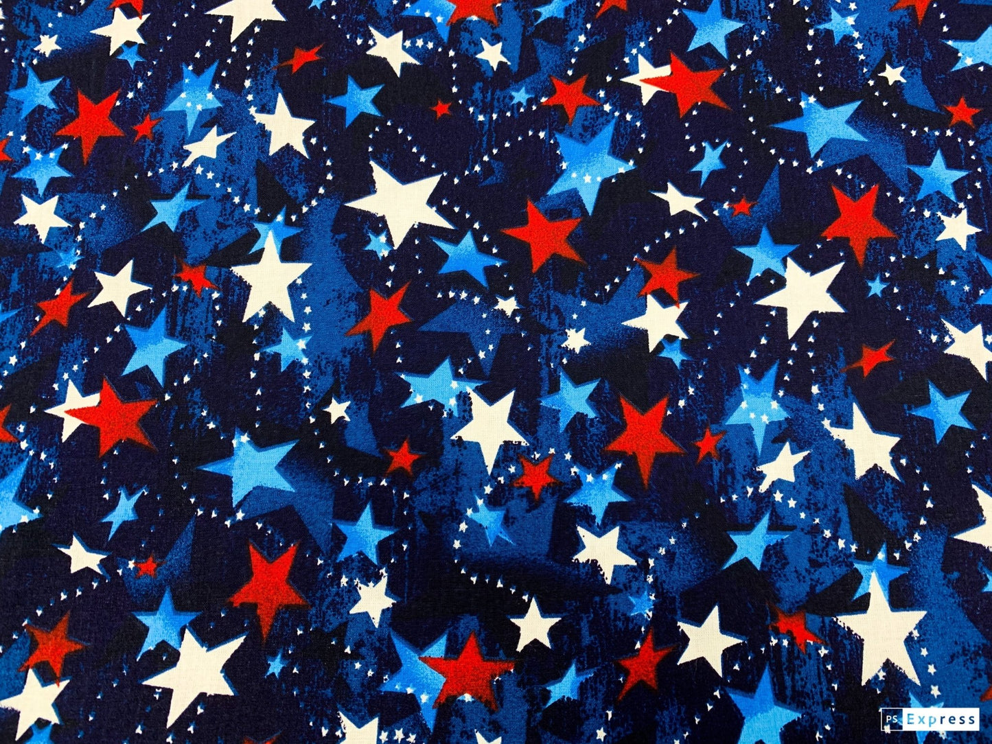 USA Streaming Stars fabric 48476 Patriotic cotton fabric - Mary Jo Fabrics