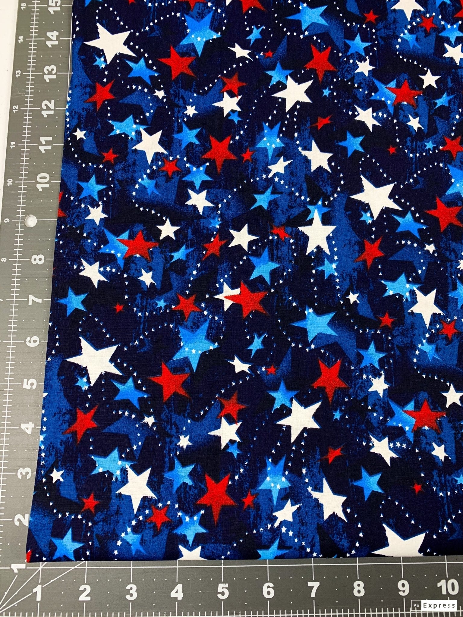 USA Streaming Stars fabric 48476 Patriotic cotton fabric - Mary Jo Fabrics