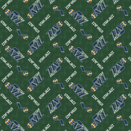 Utah Jazz NBA Basketball Cotton Fabric 149903 Utah fabric - Mary Jo Fabrics