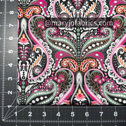 Vibrant Pink Damask Fabric DX0510 Cotton - Mary Jo Fabrics