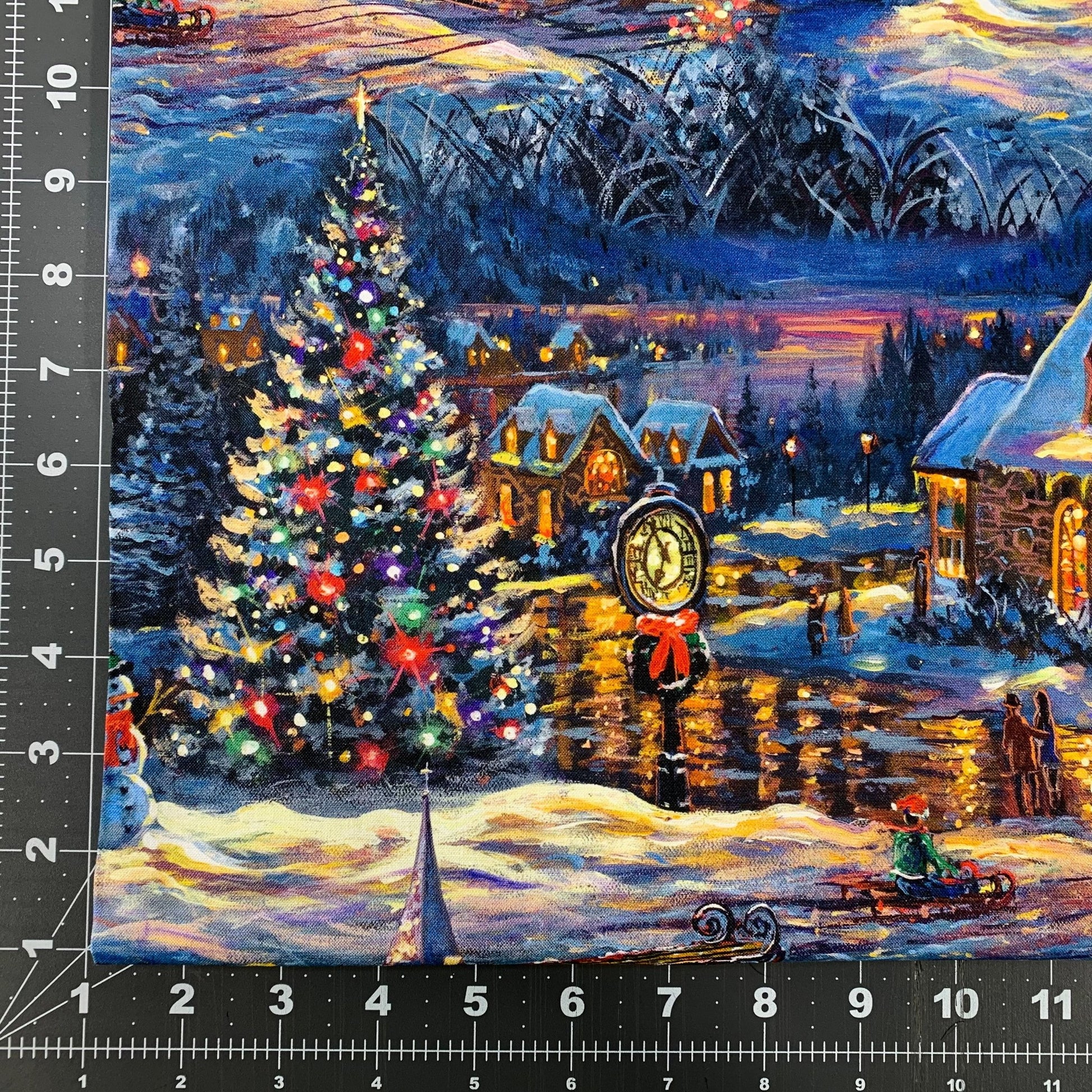 Village Chapel Christmas Fabric AL - 6152 Christmas Tree Town - Mary Jo Fabrics