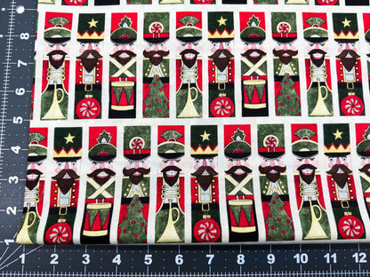 Vintage Nutcracker fabric Nutcracker Stripes - Mary Jo Fabrics
