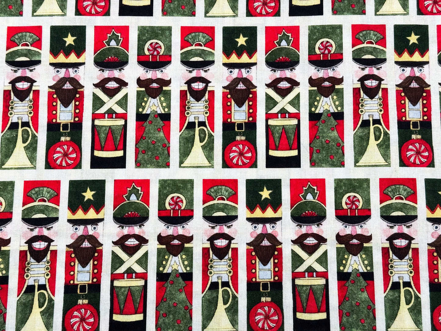 Vintage Nutcracker fabric Nutcracker Stripes - Mary Jo Fabrics