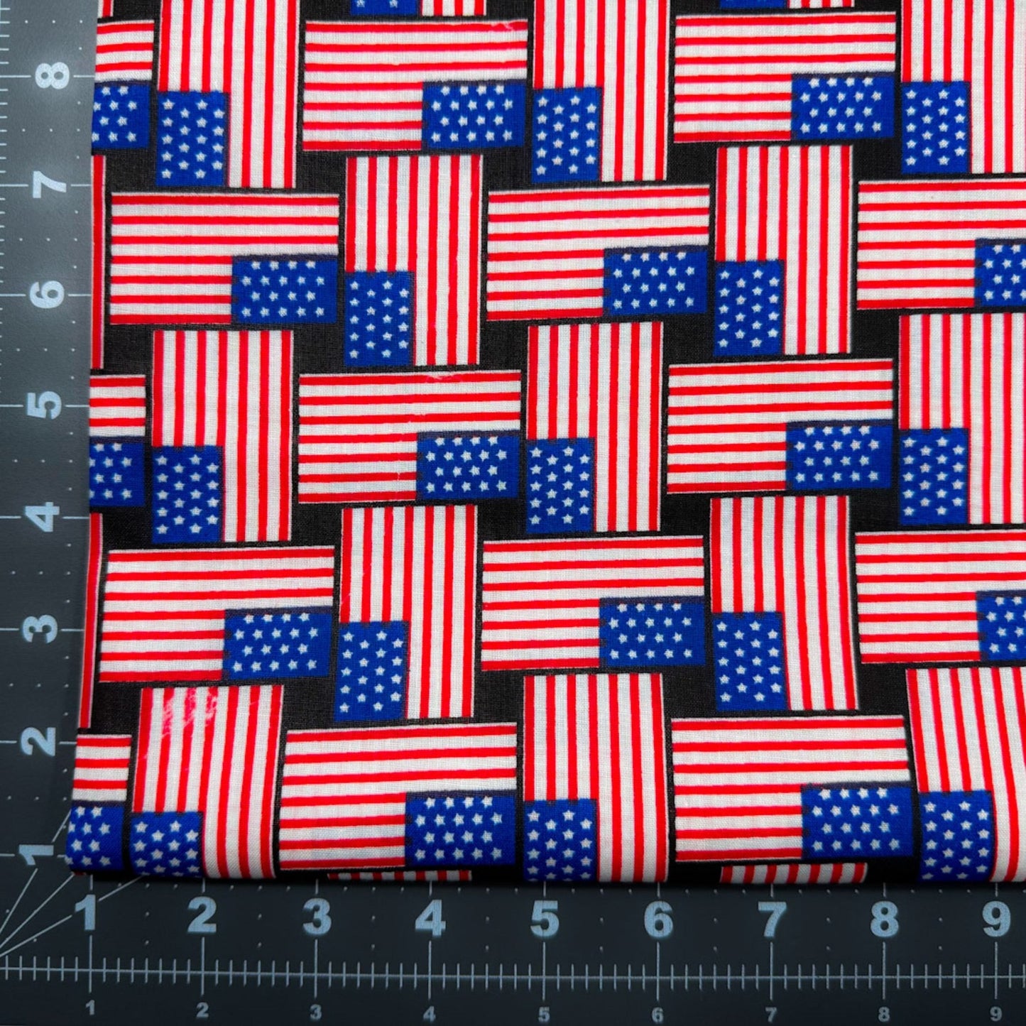 Weaved USA Flag Fabric 16429 Patriotic - Mary Jo Fabrics