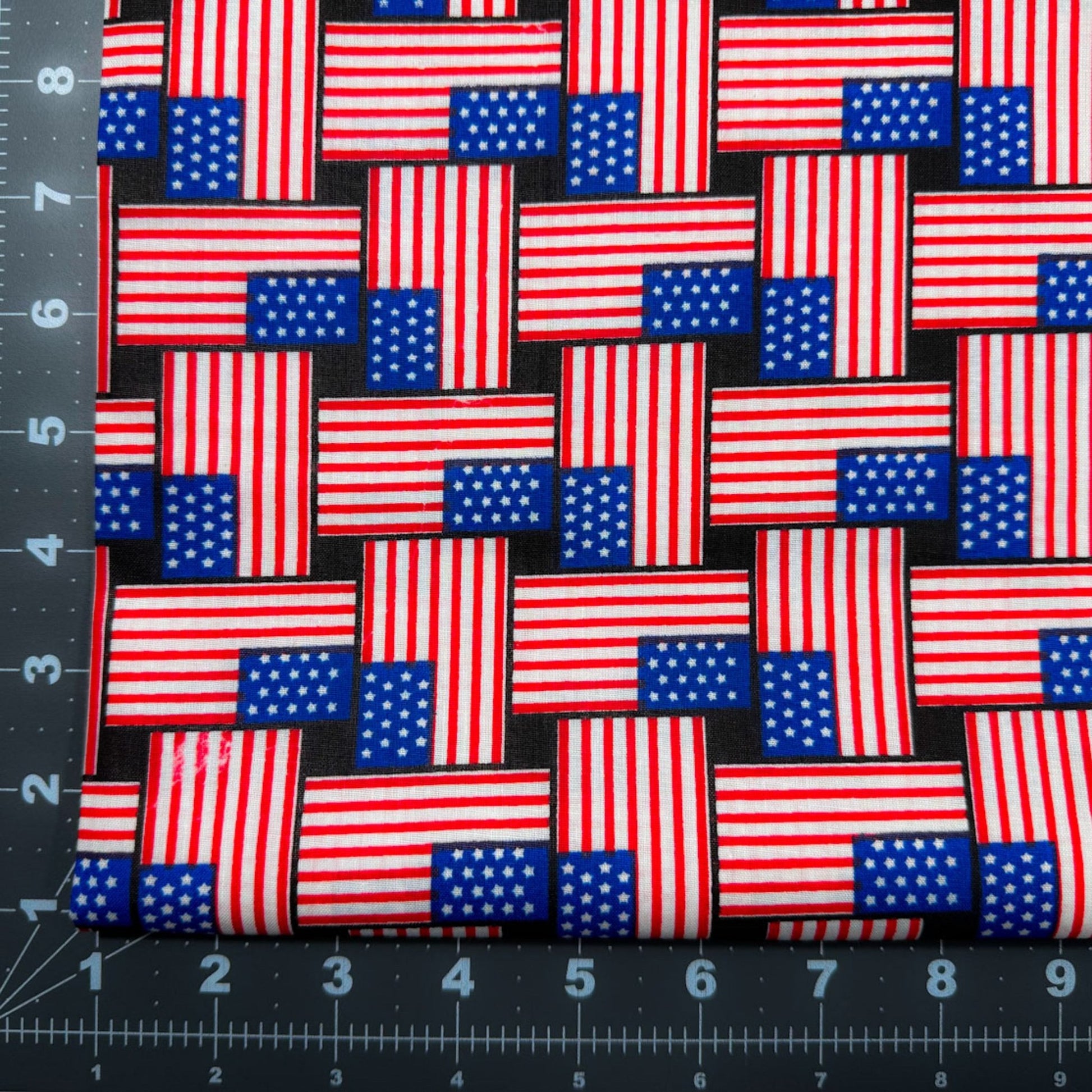 Weaved USA Flag Fabric 16429 Patriotic - Mary Jo Fabrics